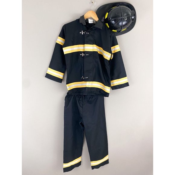 Pottery Barn Teen Fireman Costume 3 Piece Set NEW Size 9/10 - Picture 1 of 5